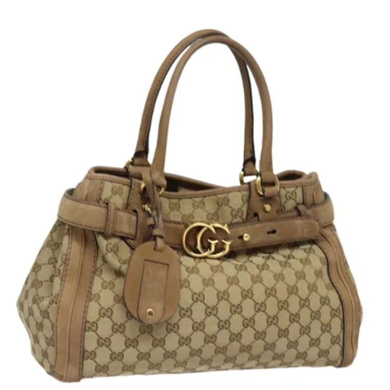 Pre-owned Canvas handbags Gucci Vintage