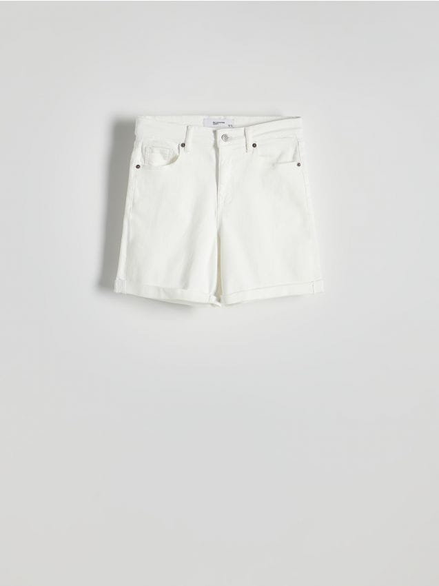 Reserved - Szorty jeansowe - biały