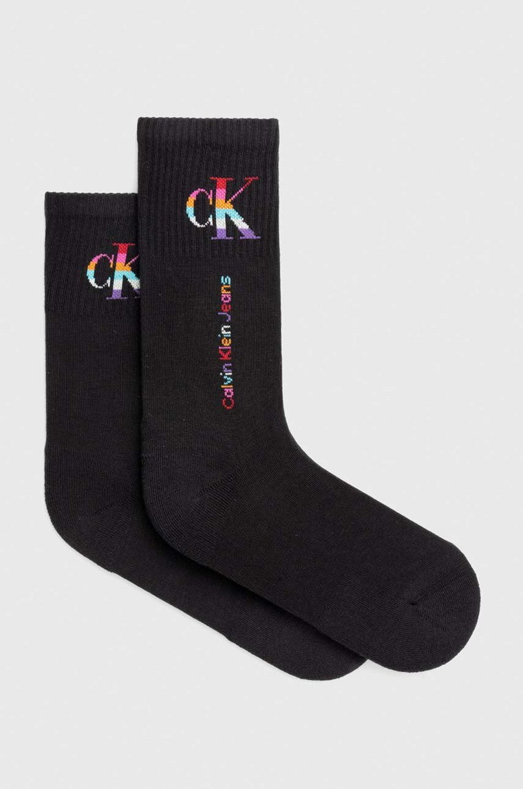 Calvin Klein Jeans skarpetki 2-pack damskie kolor czarny