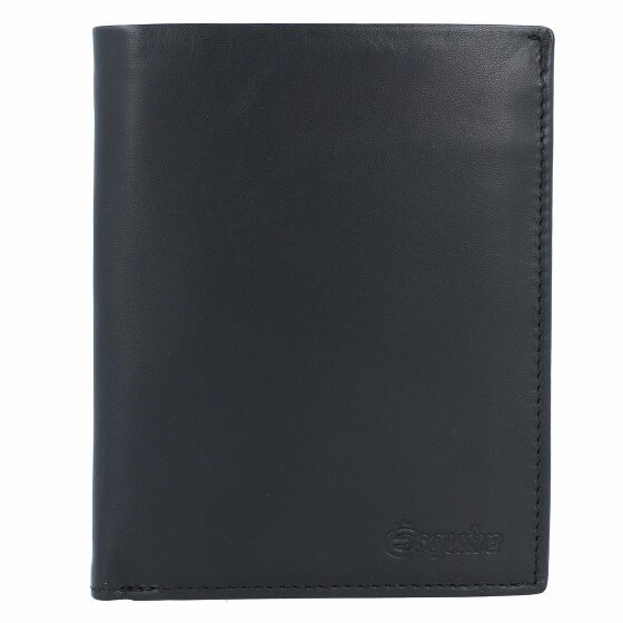 Esquire Nowy jedwabny portfel skórzany 9,5 cm schwarz