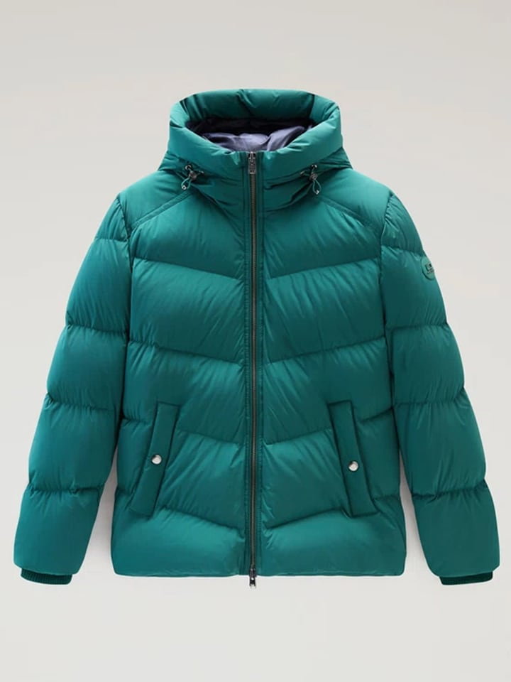 Woolrich Kurtka puchowa w kolorze morskim