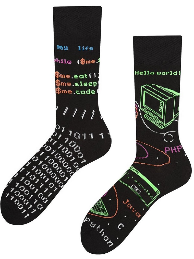 Code Mode Todo Socks, Informatyk, Programista, Komputer, Java, Kolorowe Skarpetki
