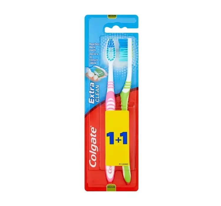 COLGATE EXTRA CLEAN SZCZOTECZKA DO ZĘBÓW MEDIUM 1+1