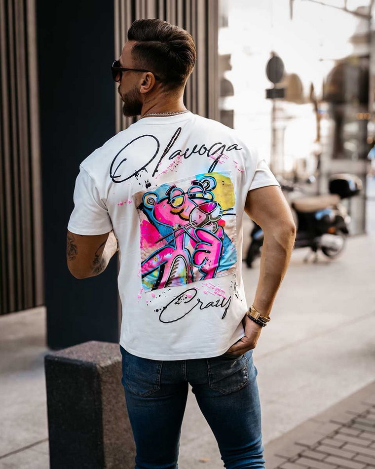 T-Shirt męski OLAVOGA HUNTER 2023 ecru M