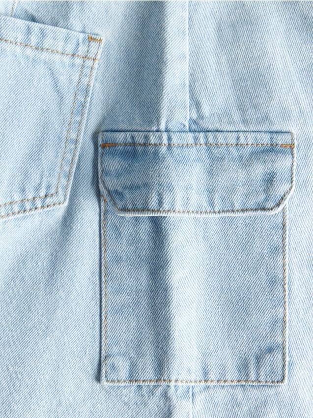 Reserved - Jeansowa spódnica z kieszeniami cargo - niebieski