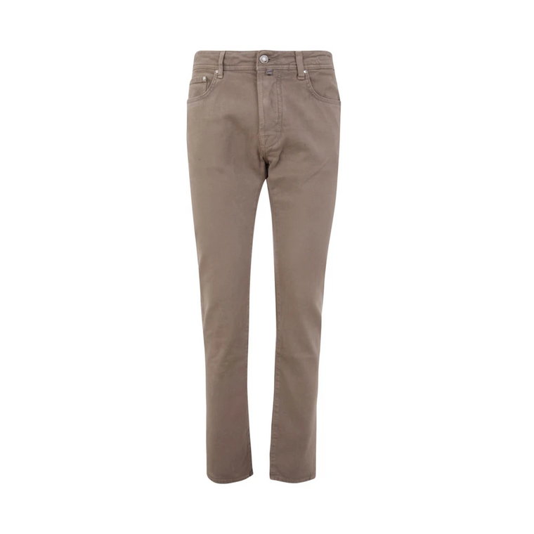 Khaki Brązowe Slim Fit Denim Jacob Cohën