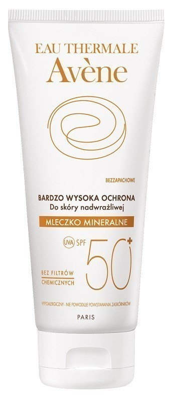 Avene Sun - mleczko mineralne z filtrem SPF50+ 100ml