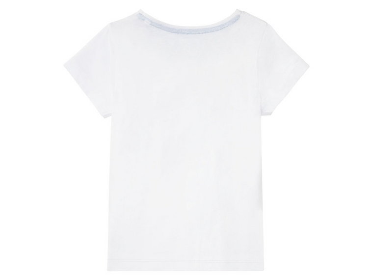 Piżama (t-shirt + szorty) lub koszula nocna dziewczęca z biobawełny (98/104, Biały/niebieski)