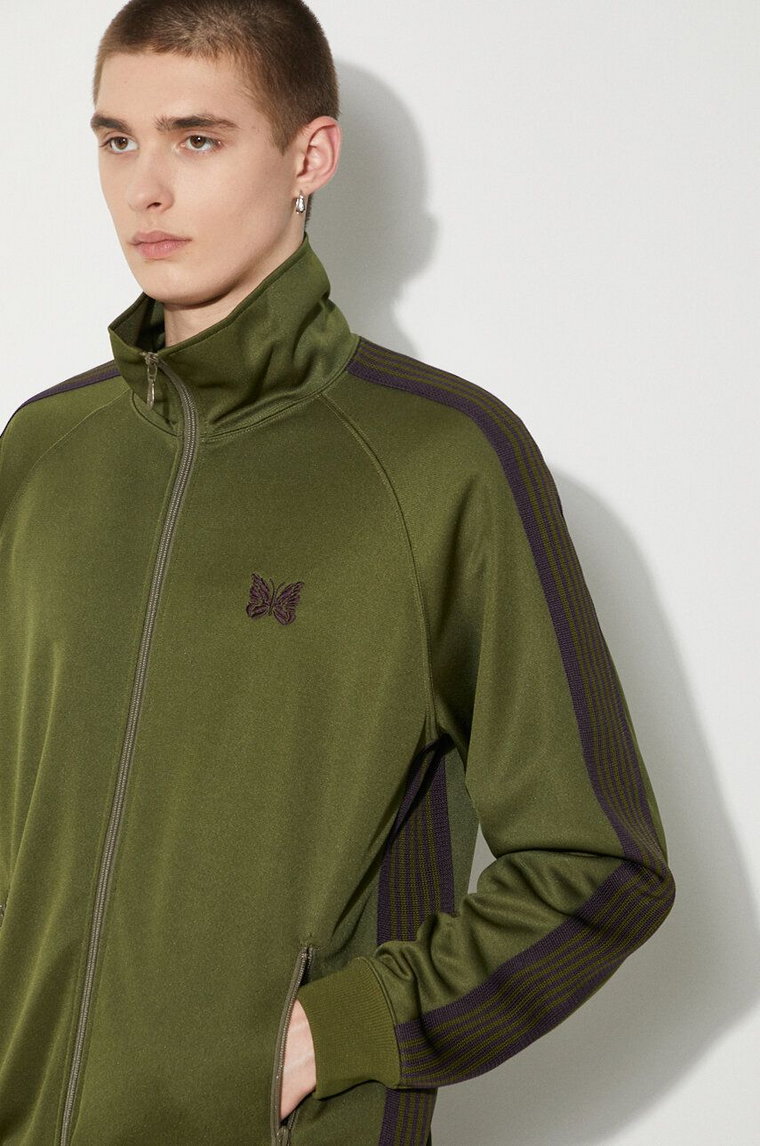 Needles bluza Track Jacket męska kolor zielony z aplikacją OT226