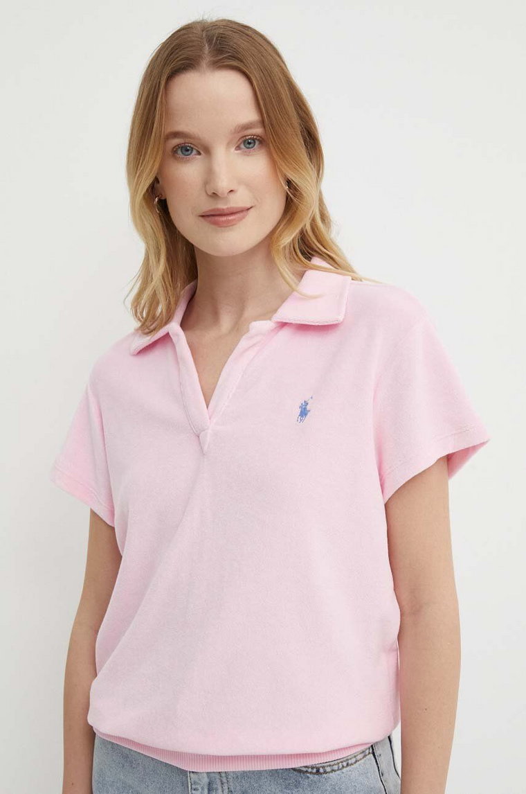 Polo Ralph Lauren polo damski kolor różowy 211936221