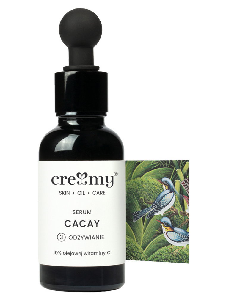 Creamy Cacay Przeciwstarzeniowe serum olejowe do twarzy z wit. C 10% 30 ml