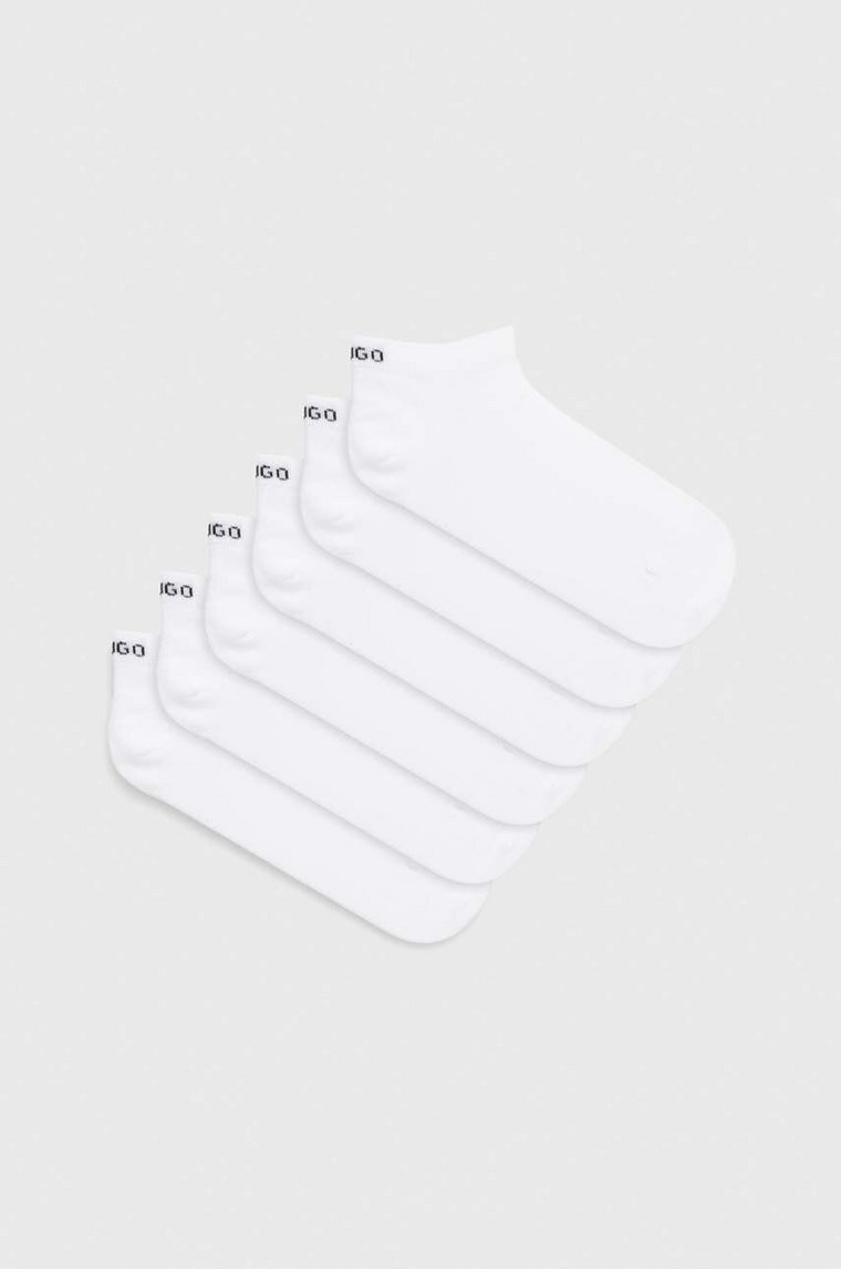 HUGO skarpetki 6-pack damskie kolor biały