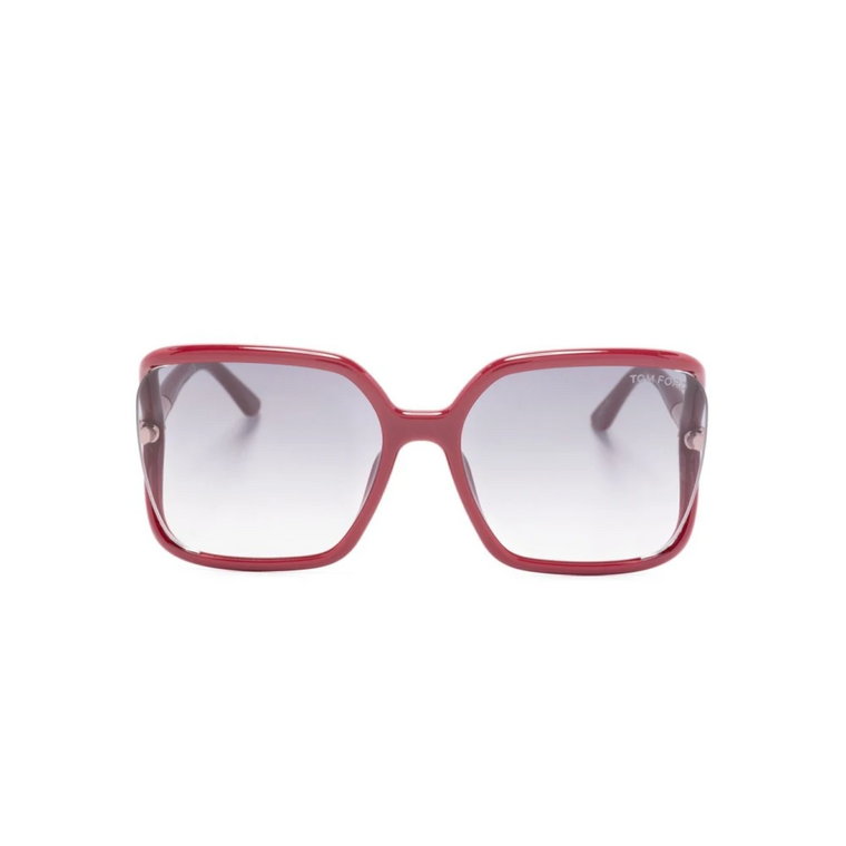 Czerwone okulary przeciwsłoneczne z oryginalnym etui Tom Ford