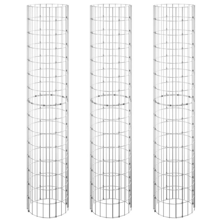 Zestaw donic gabionowych 30x150cm, srebrne