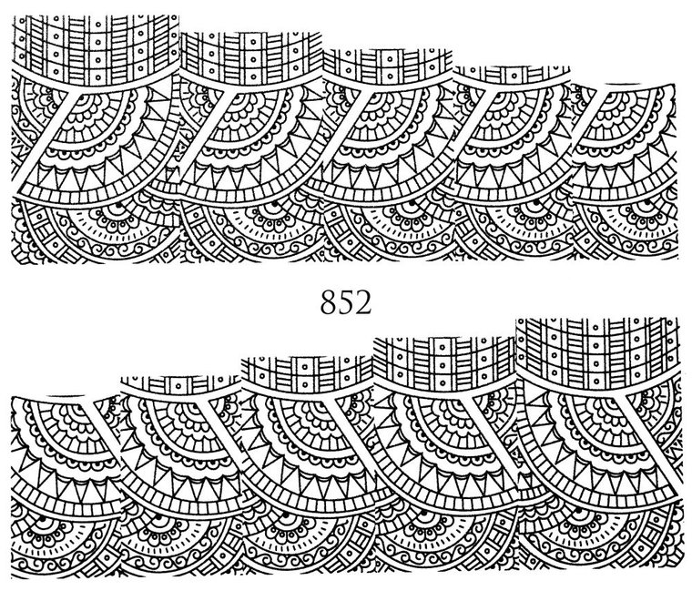 Naklejki wodne na paznokcie - nr 852