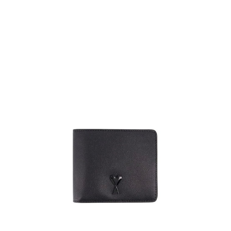 Czarna Skórzana Portmonetka - ADC Small Leather Goods Ami Paris