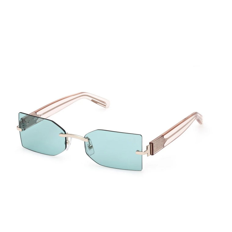 Przezroczyste Brązowe Okulary Przeciwsłoneczne dla Kobiet z Niebieskimi Soczewkami Gcds