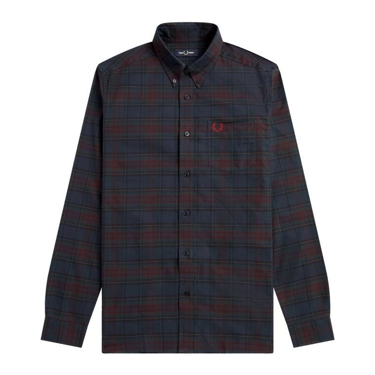 Autentyczna Koszula Oxford Tartan French Navy-S Fred Perry