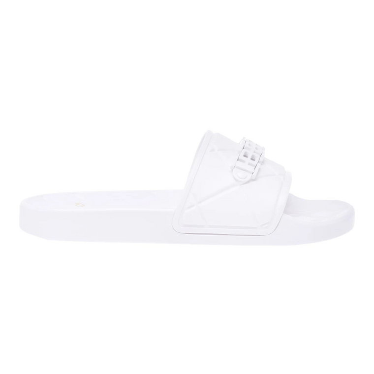 Slider sandal in white rubber Baldinini