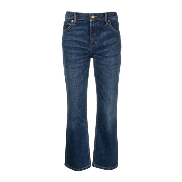Niebieskie Jeansy z Obcasem 3,5 cm Tory Burch