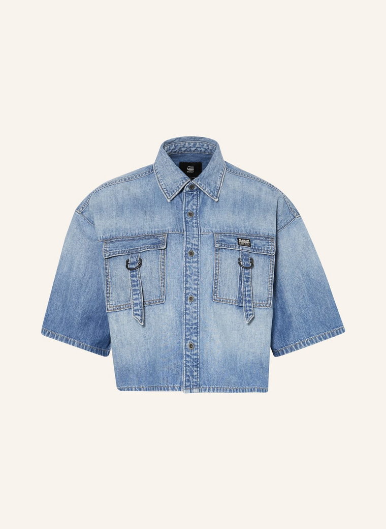 G-Star Raw Krótka Bluzka Jeansowa blau