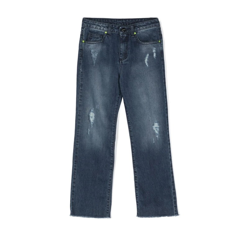 Indygo Ripped Straight-Leg Jeans Barrow