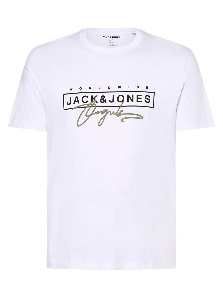 Jack & Jones - T-shirt męski  JORSplash  duże rozmiary, biały