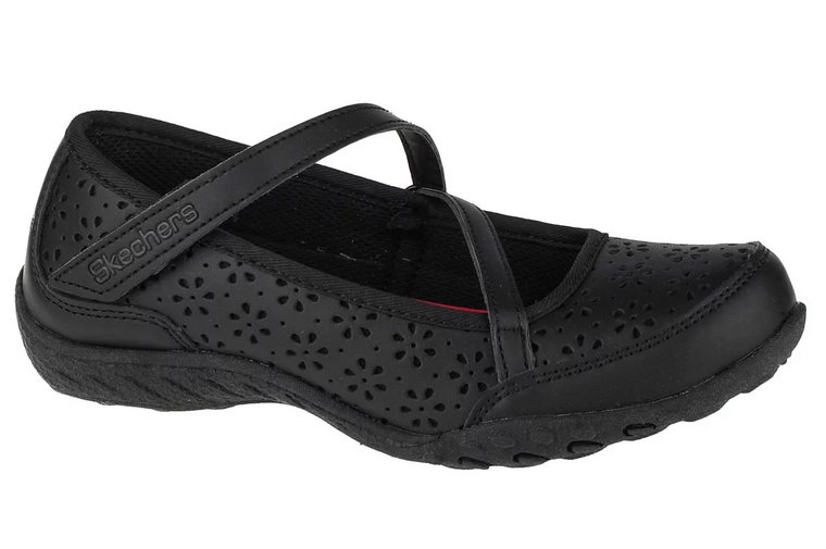 Skechers Breathe Easy Playground Popp 82277L-BBK, Dla dziewczynki, Czarne, buty sportowe, skóra licowa, rozmiar: 27