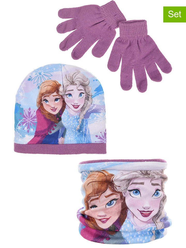 Disney Frozen 3-częściowy zestaw "Kraina Lodu" w kolorze fioletowym