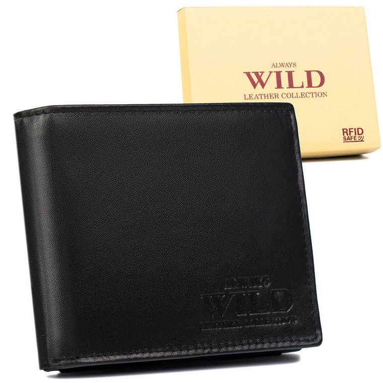 Pojemny, skórzany portfel męski z kieszenią na dowód rejestracyjny  Always Wild