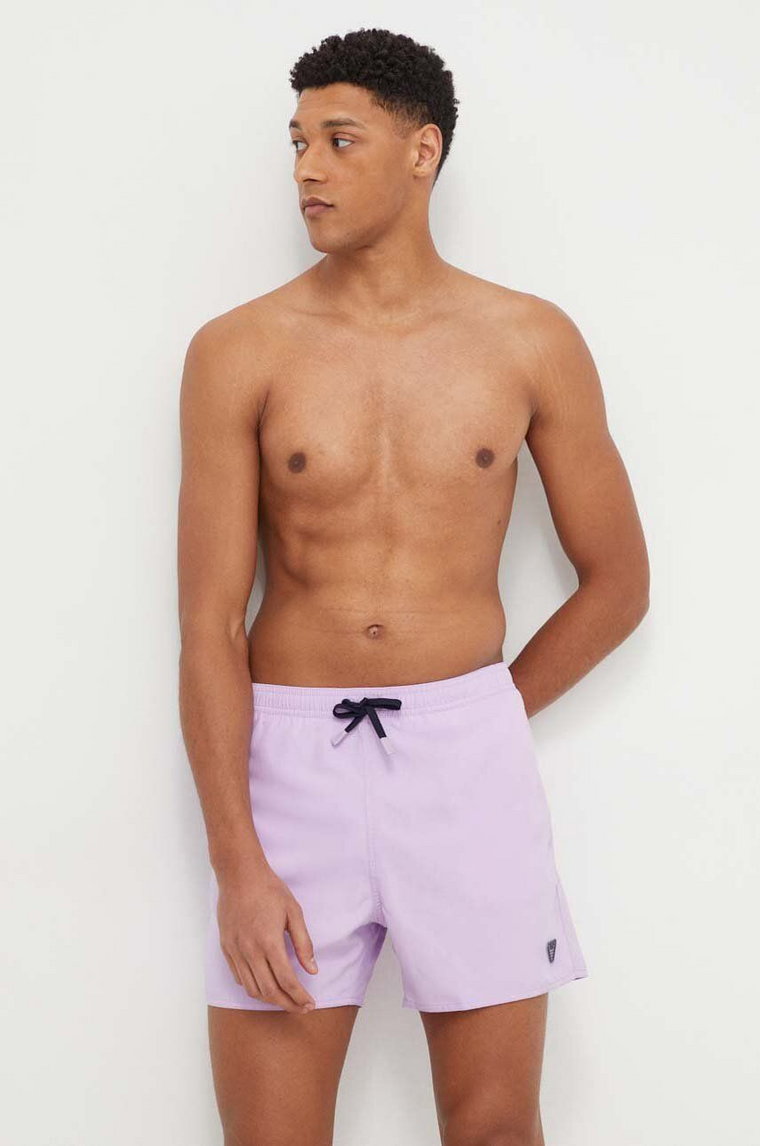 Emporio Armani Underwear szorty kąpielowe kolor fioletowy