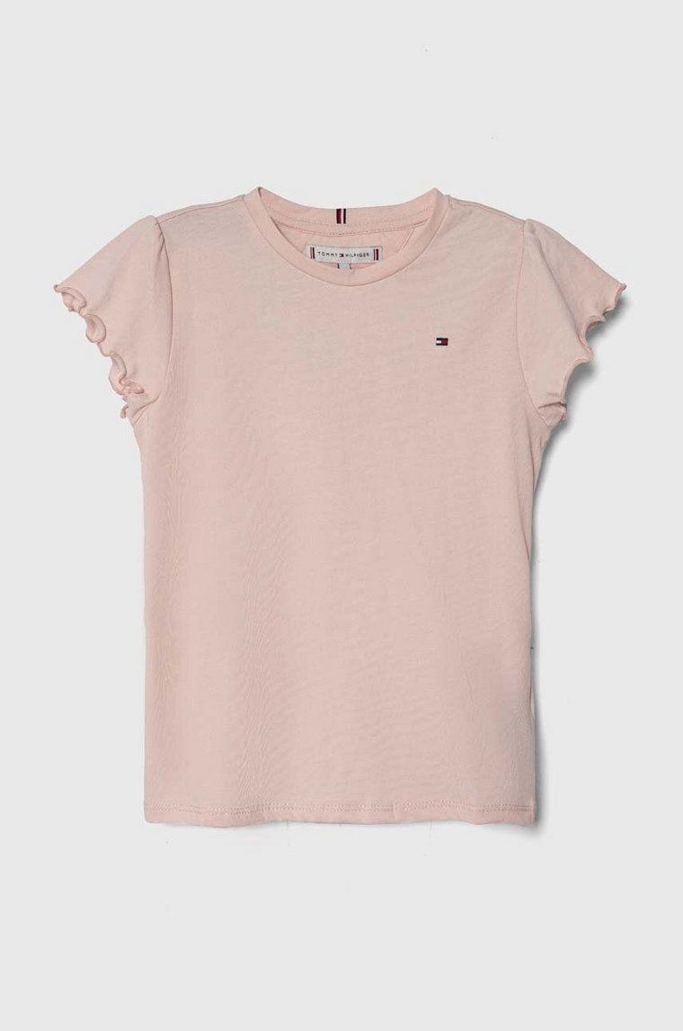 Tommy Hilfiger t-shirt dziecięcy kolor różowy