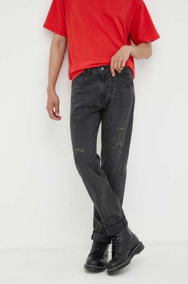 Levi's jeansy 502 TAPER męskie kolor czarny