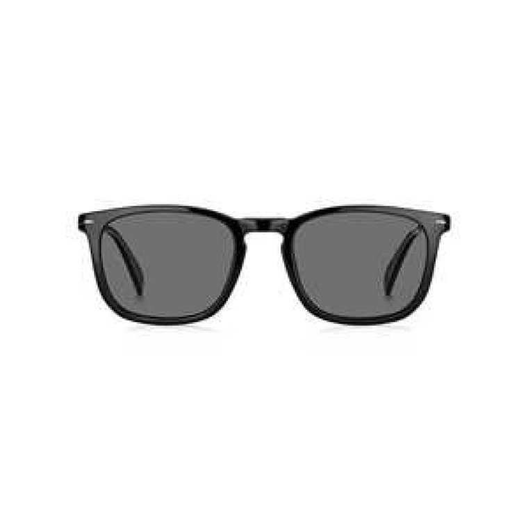 Czarne okulary przeciwsłoneczne - styl Davida Beckhama Eyewear by David Beckham