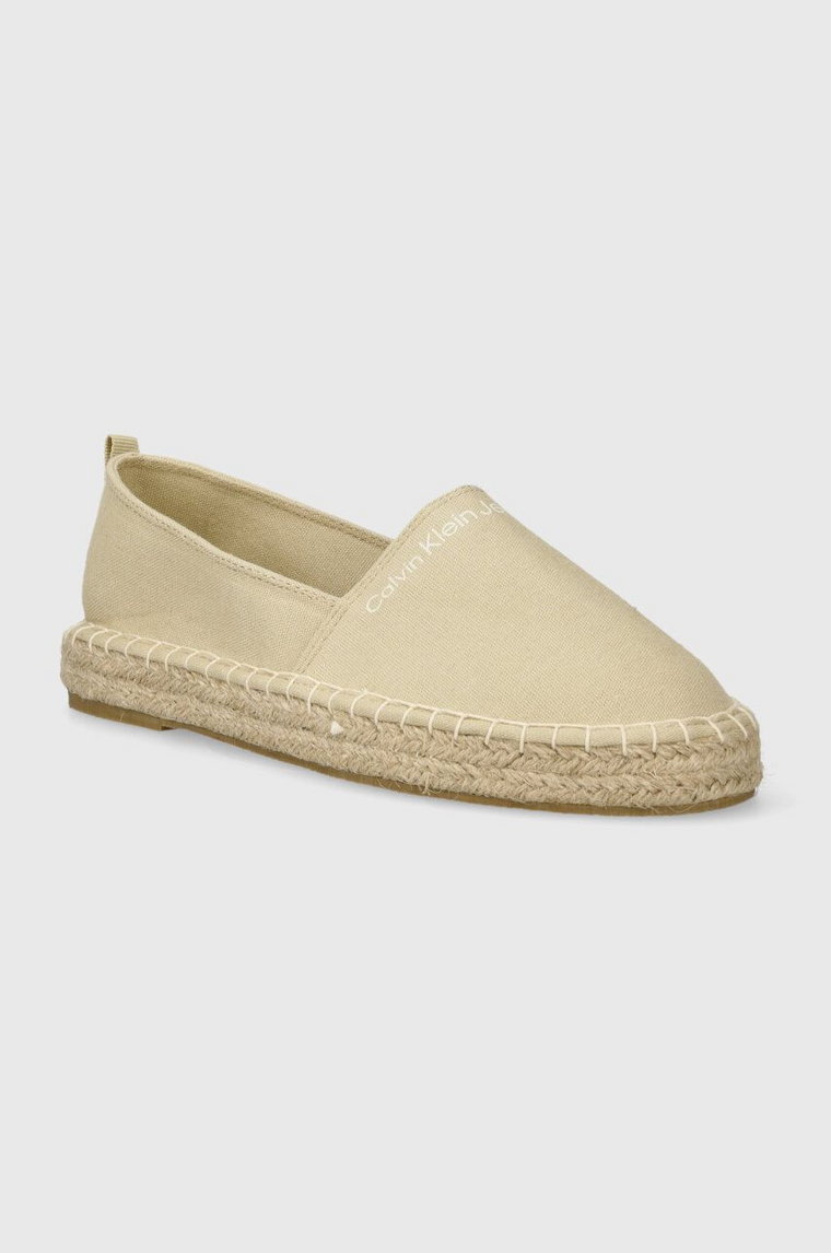 Calvin Klein Jeans espadryle dziecięce kolor beżowy