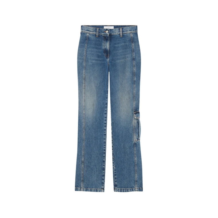 Wysokotalowana Faded Jeans Kieszeń Cargo IRO