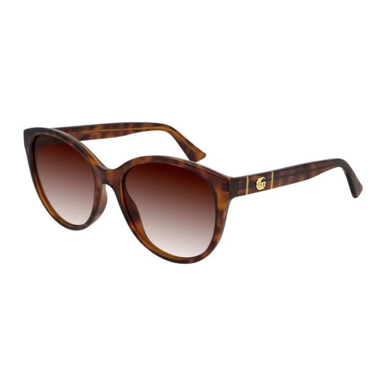 Eleganckie okulary przeciwsłoneczne w stylu Cat-Eye Havana Gucci