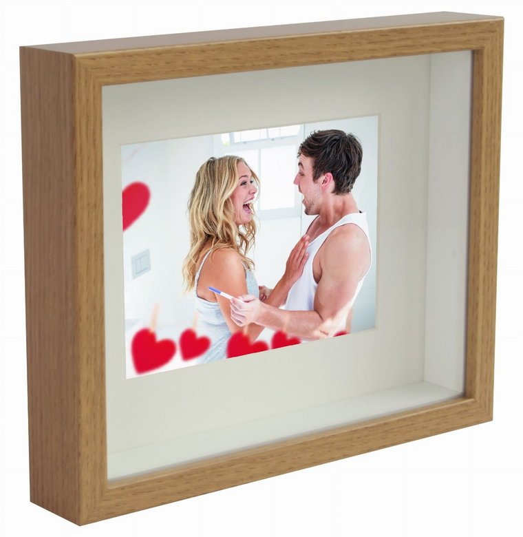 Ramka na zdjęcie 3D głęboka shadow box 20x25cm dębowa