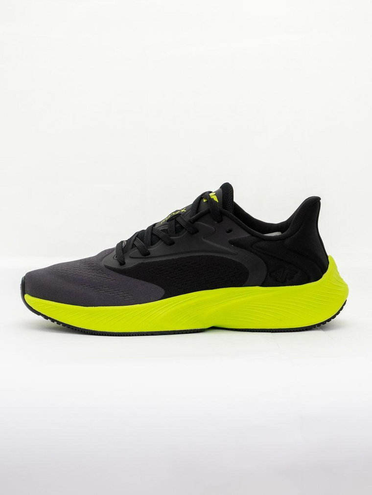 Buty Sportowe Męskie Czarne / Limonkowe 4F X Flow 4FSS23FSPOM019