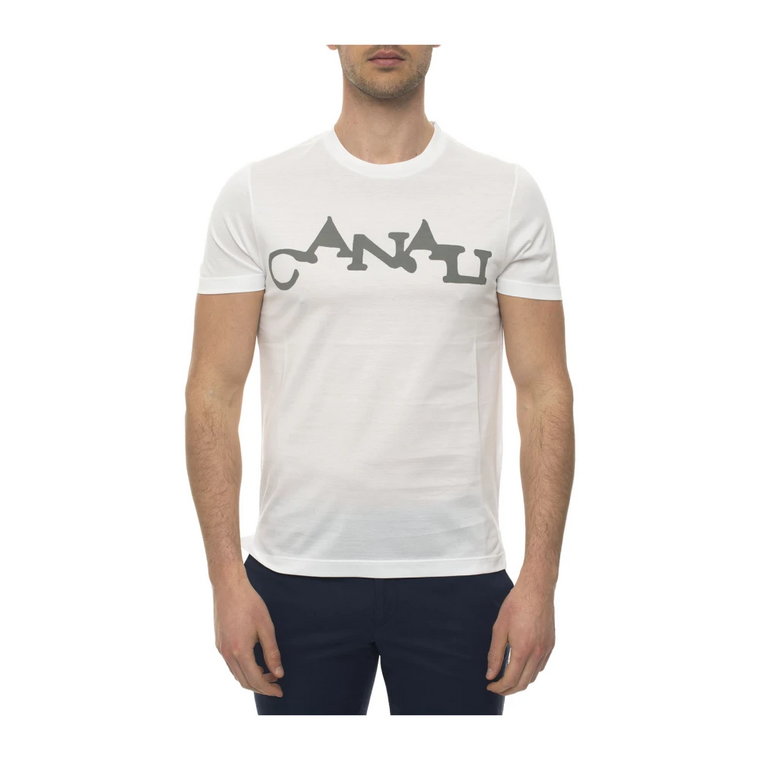 T-shirt z okrągłym okrągłym szyją Canali