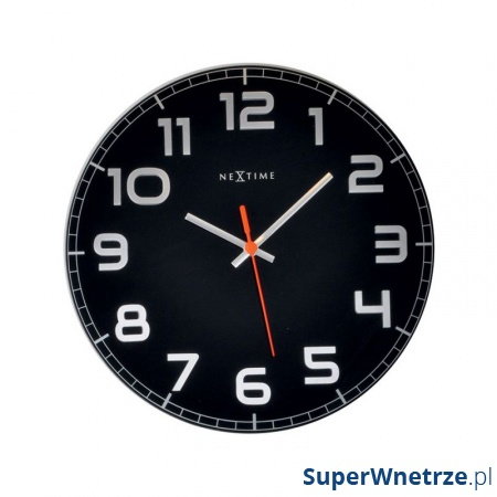 Zegar ścienny 30cm Nextime Classy czarny kod: 8817 ZW