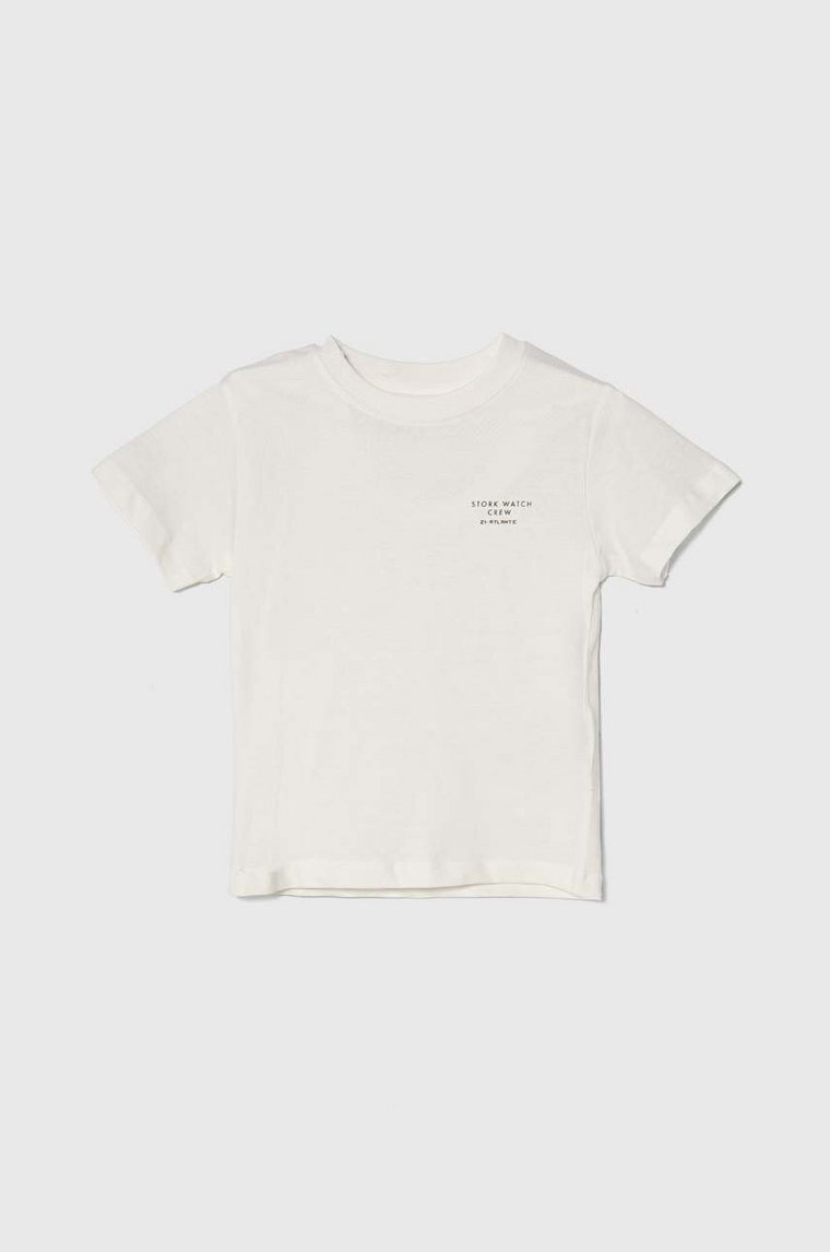 zippy t-shirt bawełniany dziecięcy kolor biały gładki