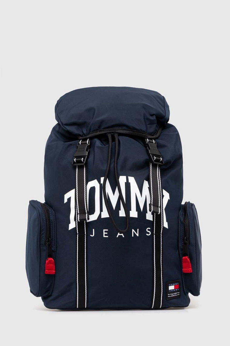 Tommy Jeans plecak męski kolor granatowy duży z nadrukiem AM0AM12130