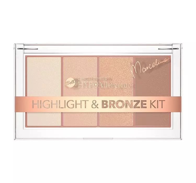 BELL HYPOALLERGENIC HIGHLIGHT&BRONZE KIT ZESTAW ROZŚWIETLACZY I BRONZERA 20G