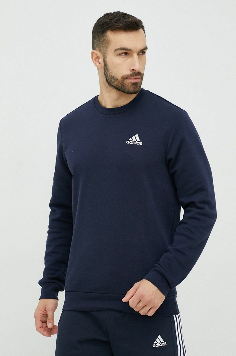 adidas bluza Essentials męska kolor granatowy z nadrukiem H42002