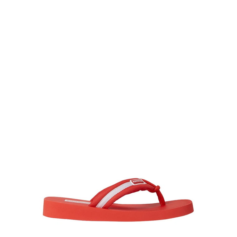 Moda Logo Patch Flip Flops Kenzo