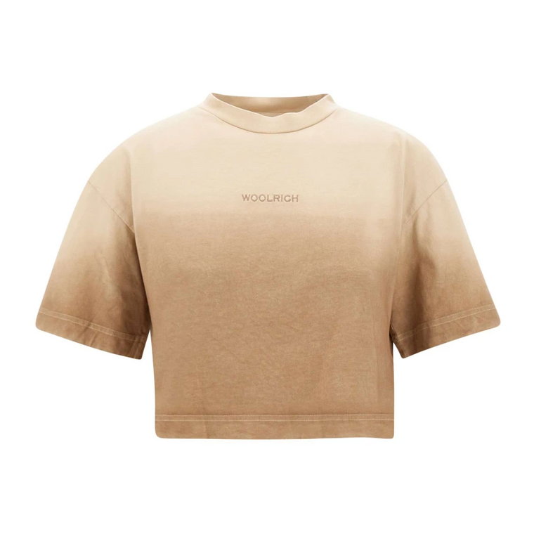 Beżowe T-shirty i Pola Woolrich