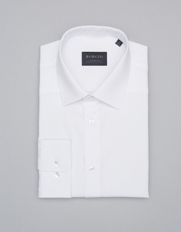 Koszula męska lavello 00309 długi rękaw biały classic fit
