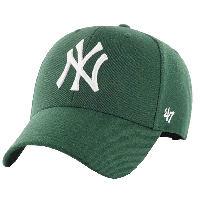 47 Brand New York Yankees MVP Cap B-MVPSP17WBP-PG, Męskie, Zielone, czapki z daszkiem, akryl, rozmiar: One size