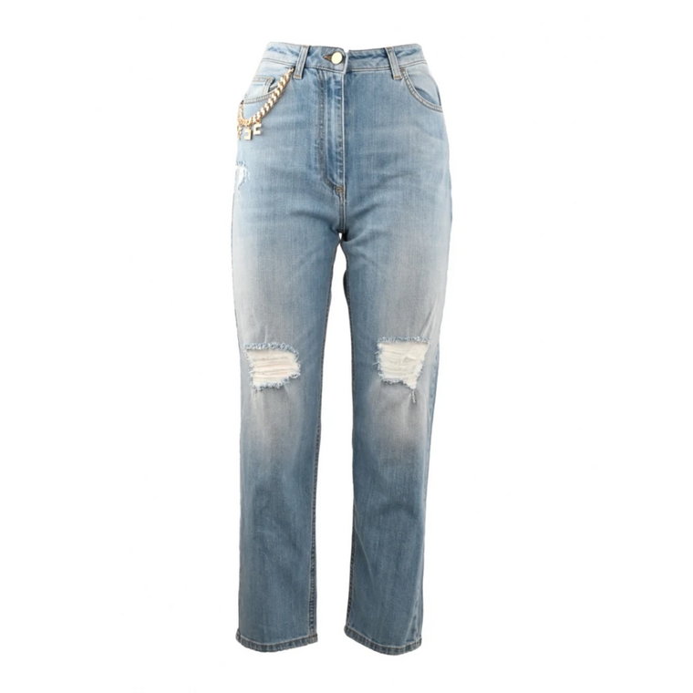 Jasnoniebieskie Cropped Jeans Elisabetta Franchi